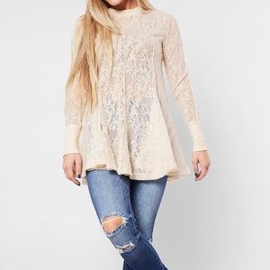 Free People Coffee In The Morning Tunic Top
